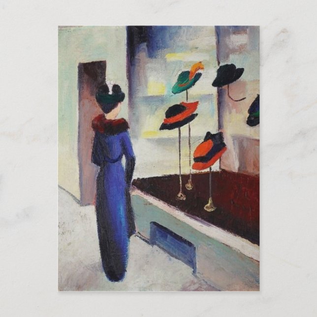 Cartão Postal Compro Hat - August Macke (Frente)