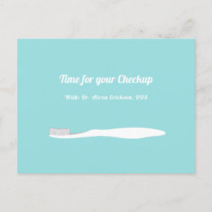 Cartão Postal Compromisso de escova de dentes dentária profissio