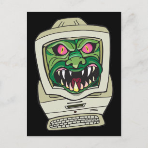 Cartão Postal Computador Monstro