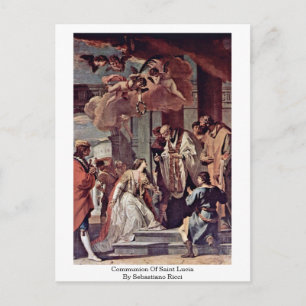 Cartão Postal Comunhão de Santa Lúcia por Sebastiano Ricci