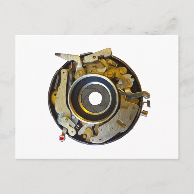 Cartão Postal Comutador da lente da câmara antiga (Frente)