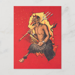 Cartão Postal Comutador Krampus Pitchfork