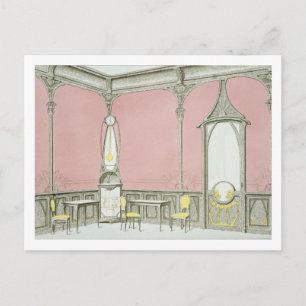 Cartão Postal Concepção interior para uma brasserie, ilustração