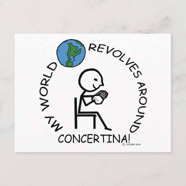 Cartão Postal Concertina - Mundo Revola-se (Frente)