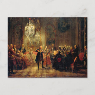 Cartão Postal Concerto de Flauta com Frederico, o Grande
