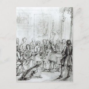 Cartão Postal concerto em Montague House, 1736