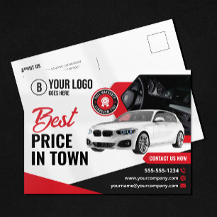 Cartão Postal Concessionária de Carros Atraente Aluguel de Carro