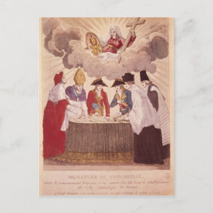 Cartão Postal Concordato entre Napoleão e Papa Pius VII