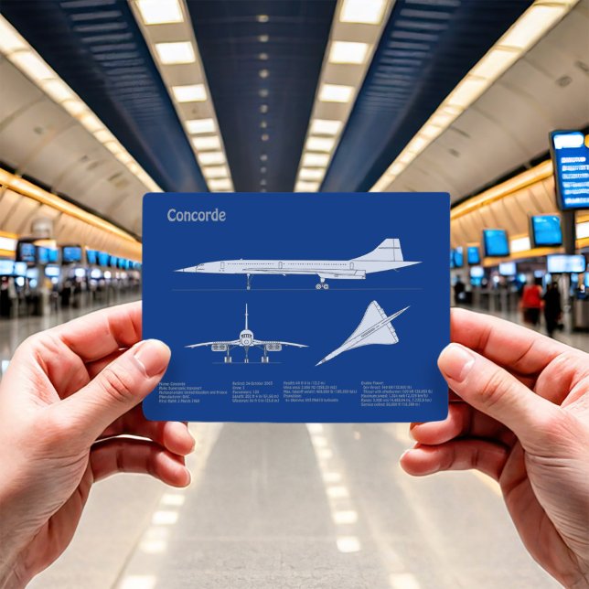Cartão Postal Concorde - Planos de desenho do avião ABD (Criador carregado)