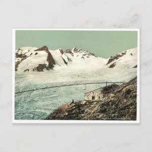Cartão Postal Concordia Hut, Valais, Alpes, Suiça vintag