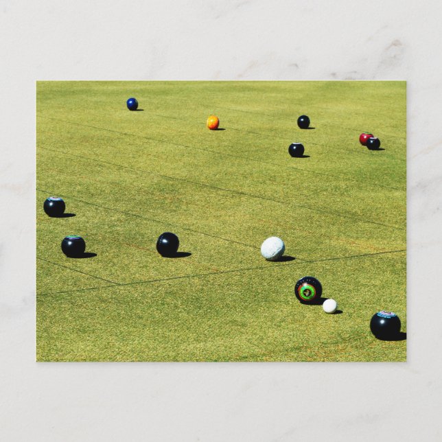 Cartão Postal Concorrendo Em Lawn Bowls, (Frente)