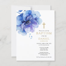 Concurso de Batismo Floral com Cor Azul Dusty