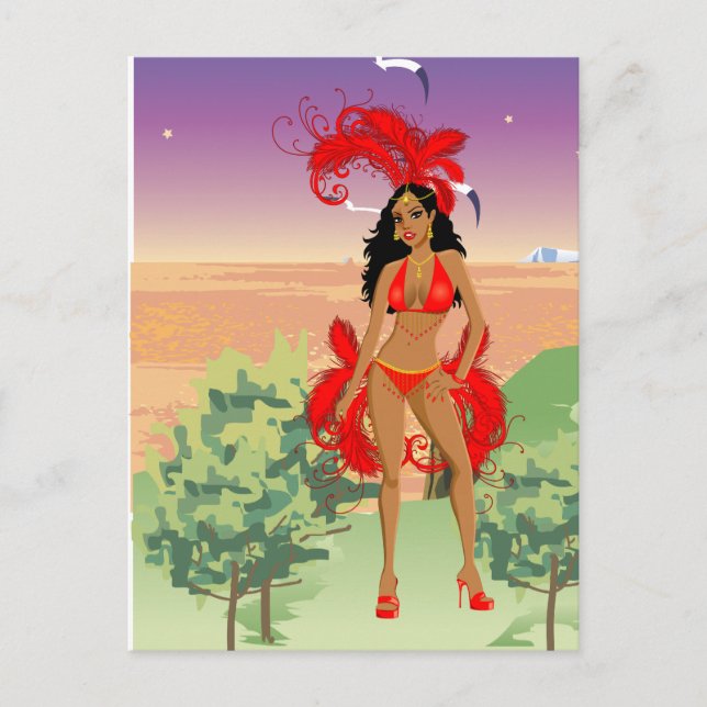 Cartão Postal Concurso de Carnaval, Halloween ou Beleza (Frente)