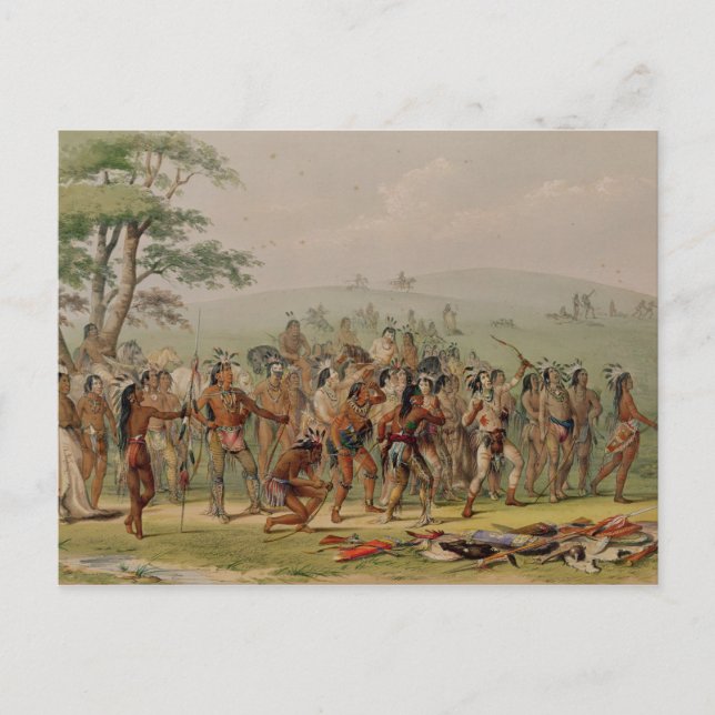 Cartão Postal Concurso Mandan Archery, c.1832 (Frente)