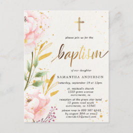 Cartão Postal Concurso para Batismo de Garota Floral