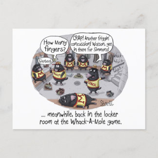 Cartão Postal Concussão de Whack-a-Mole