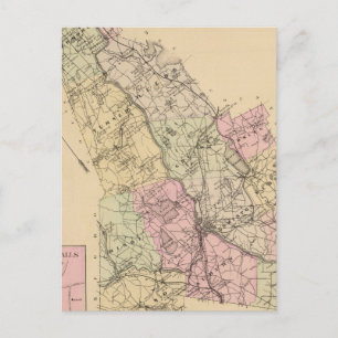 Cartão Postal Condado de Androscoggin, Mapa do Maine