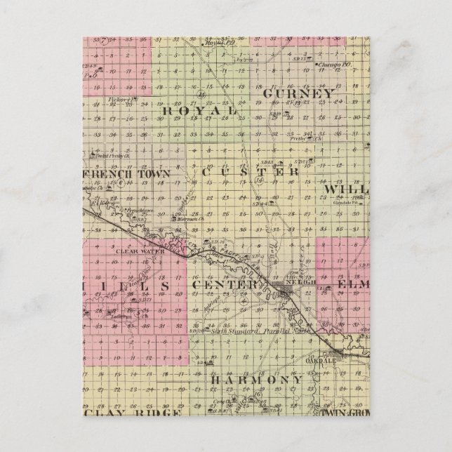 Cartão Postal Condado de Antelope, Nebraska (Frente)