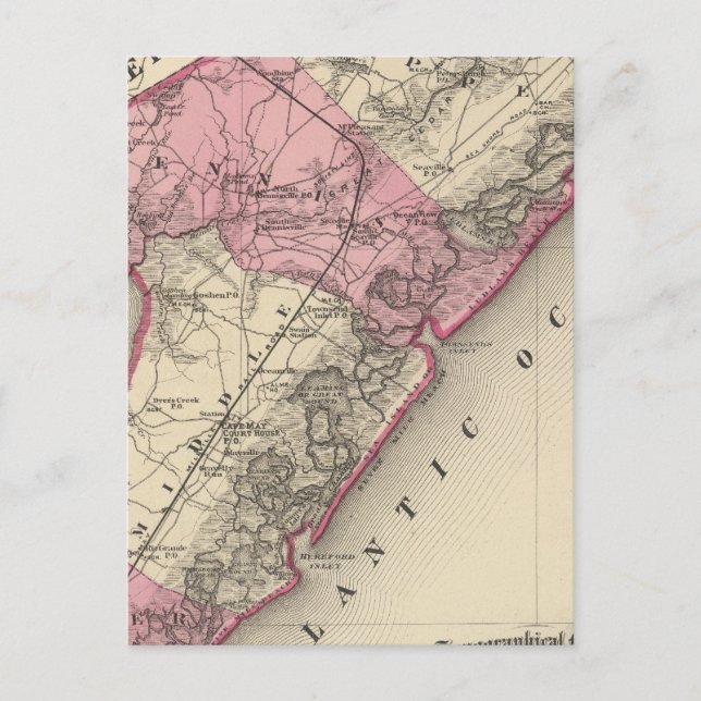 Cartão Postal Condado de Cape May, NJ (Frente)