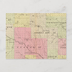 Cartão Postal Condado de Custer e Logan, Nebraska