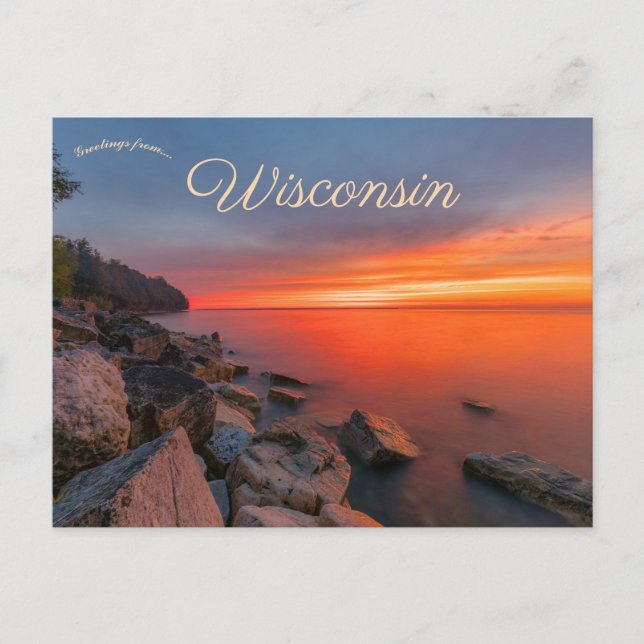 Cartão Postal Condado de Door Wisconsin EUA (Frente)