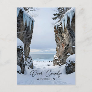 Cartão Postal Condado de Door, Wisconsin   Poema de Inverno