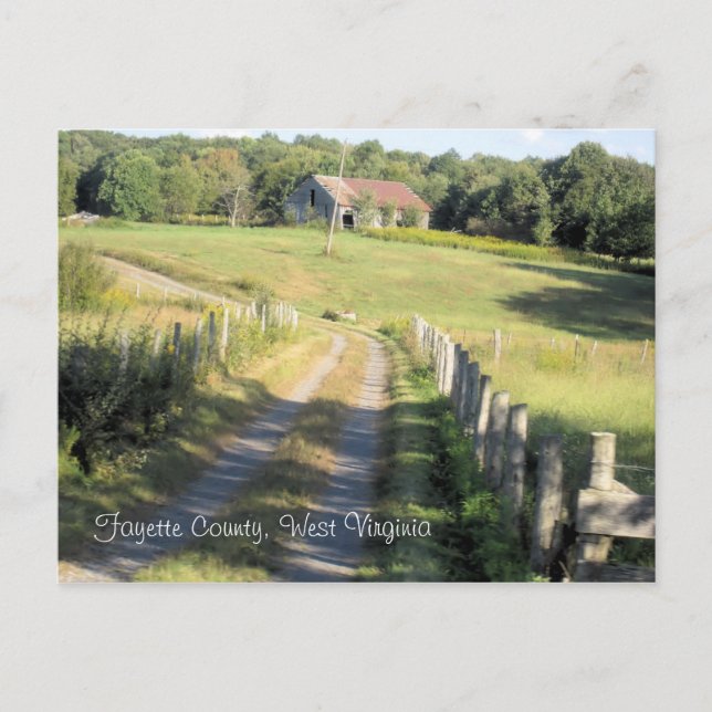 Cartão Postal Condado de Fayette, Virgínia Ocidental (Frente)