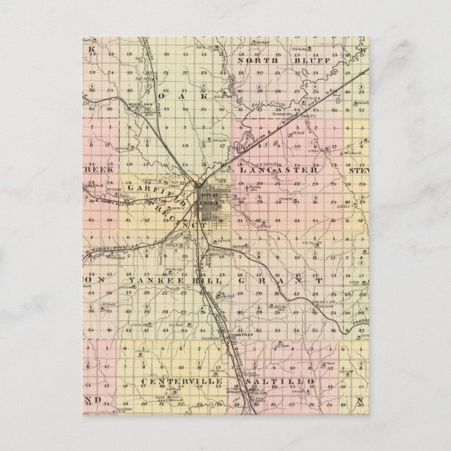 Cartão Postal Condado de Lancaster, Nebraska (Frente)
