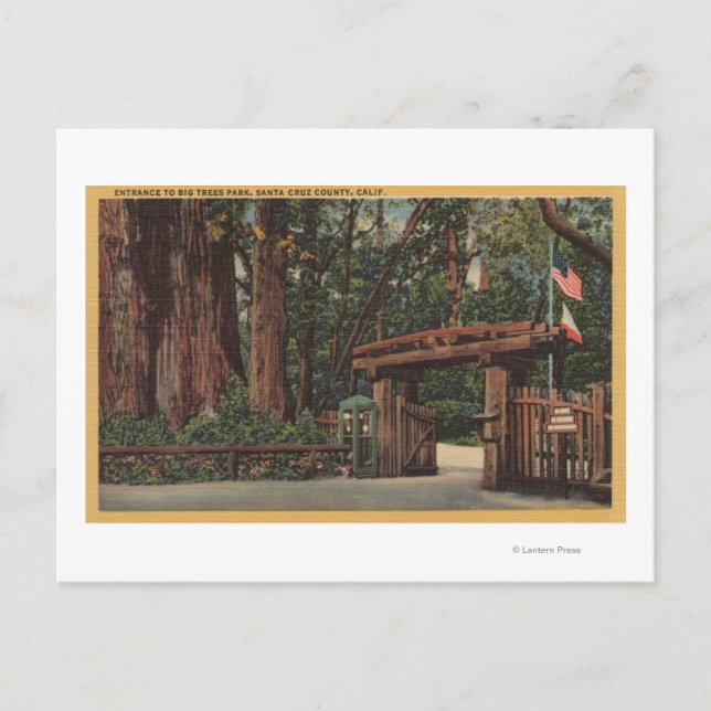 Cartão Postal Condado de papais noeis Cruz, Entrada da CA no Par (Frente)