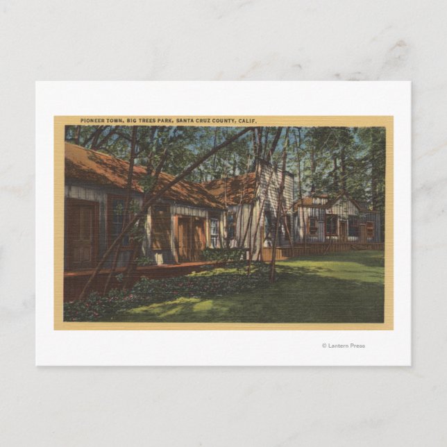 Cartão Postal Condado de Santa Cruz, CA - Cidade Pioneira (Frente)
