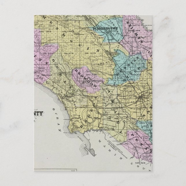 Cartão Postal Condado de Sonoma, Califórnia 18 (Frente)