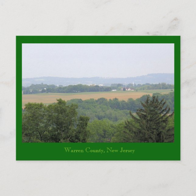 Cartão Postal Condado de Warren, Nova Jersey (Frente)