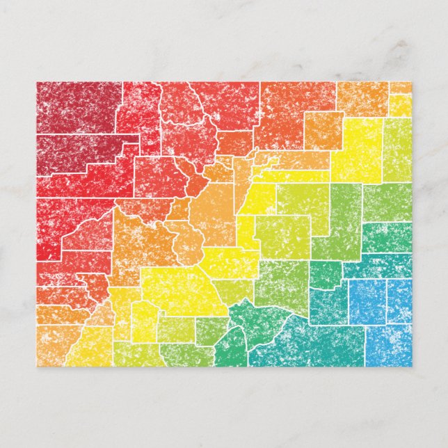 Cartão Postal condados colorido (Frente)