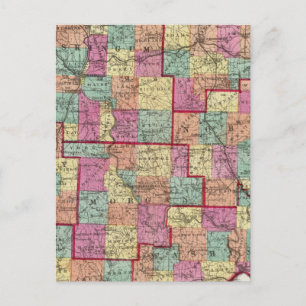 Cartão Postal condados de Ohio