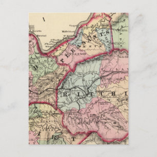 Cartão Postal Condados de Tyler, Ritchie, Pleasants, Wood, Wirt