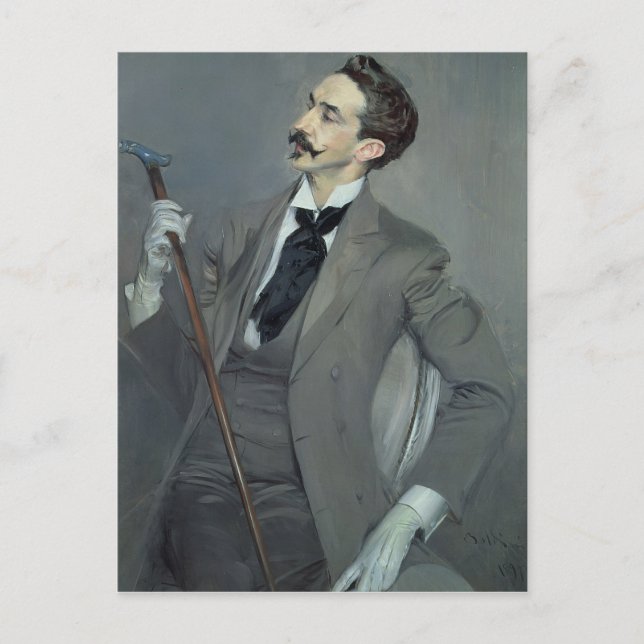 Cartão Postal Conde Robert de Montesquiou 1897 (Frente)