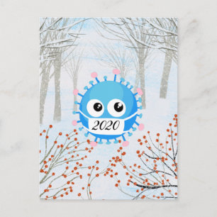 Cartão Postal condecoração de natal do vírus covid19 2020