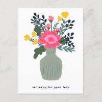 Condolências pela perda de flores personalizada