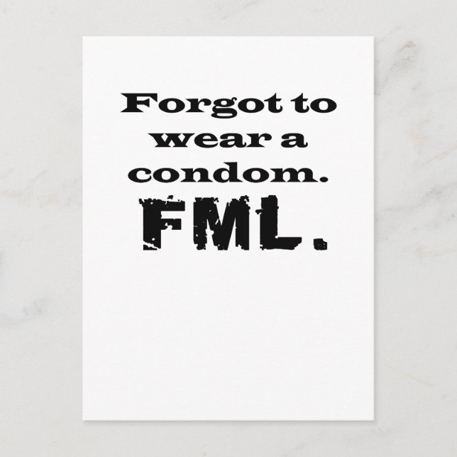 Cartão Postal Condom FML (Frente)