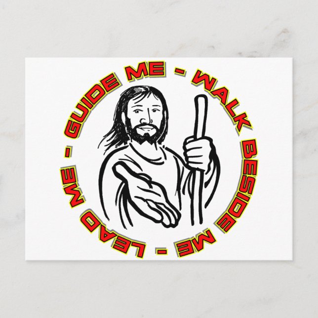 Cartão Postal Conduza-me, Guie-me, Ande ao meu lado (Frente)