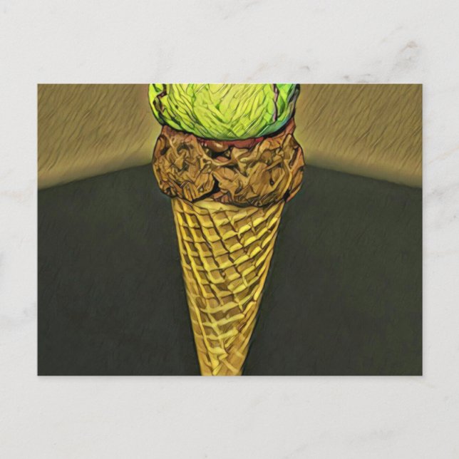Cartão Postal cone de sorvete de Verão (Frente)