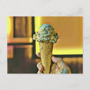 Cartão Postal Cone de sorvete vintage