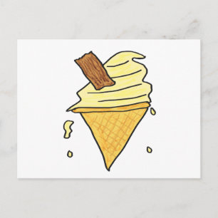 Cartão Postal Cone sorvete