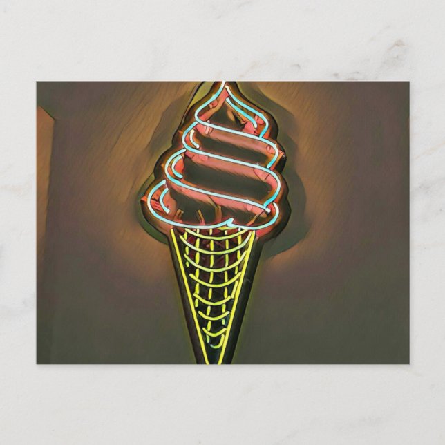 Cartão Postal Cone Waffle (Frente)