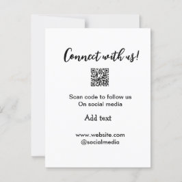 Cartão Postal Conectar-se a nós digitalizar código QR adicionar