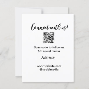 Cartão Postal Conectar-se a nós digitalizar código QR adicionar 