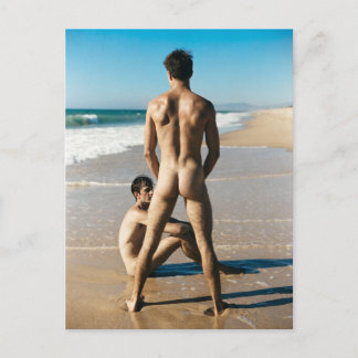 Cartão Postal Conexão Costeira - Homens Gays em Praia Nua