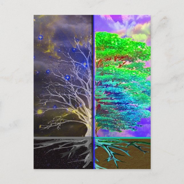 Cartão Postal Conexão de árvore da vida (Frente)