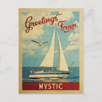 Conexão de Viagens vintage de veleiro místico