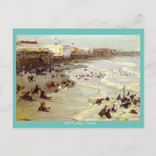 Cartão Postal "Coney Island 1914, por EH Potthast" (Frente)